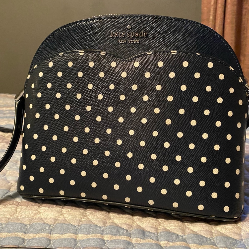 Kate Spade dome crossbody blue/white